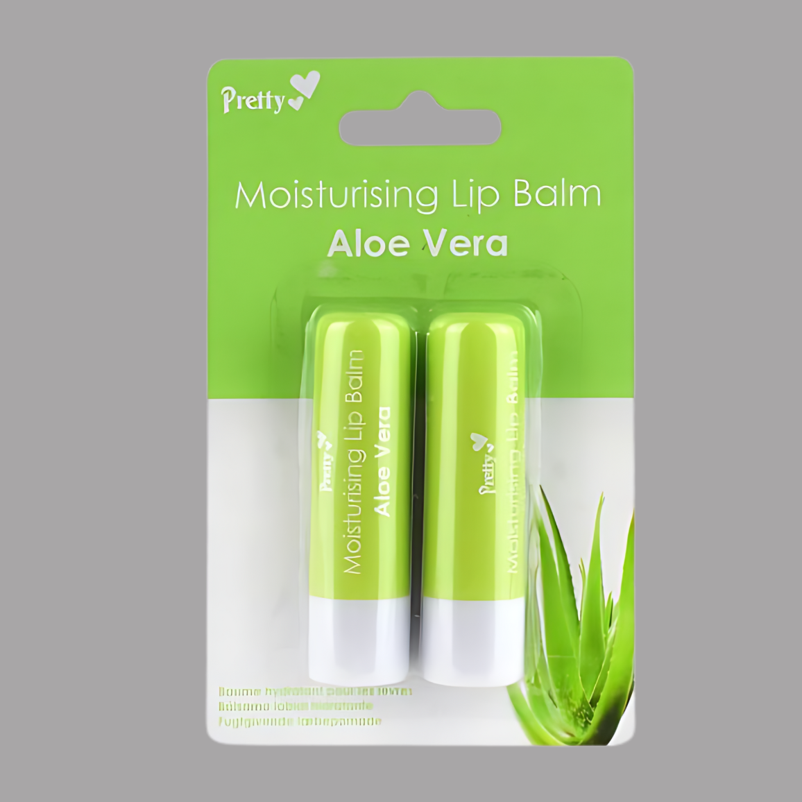 Pretty Moisturising Lip Balm Aloe Vera 2 pack