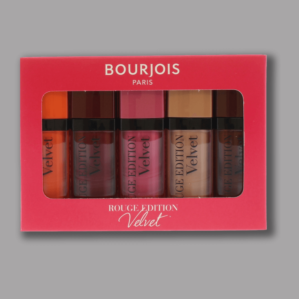 Bourjois Rough Velvet 5pcs Liquid Lipsticks Gift Set (assorted shades) - Prime Glow